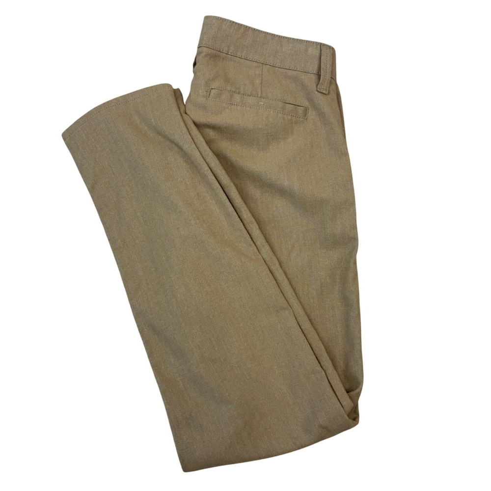34 Heritage Verona Pants Mens 32x32 Tan Herringbone Slim Leg Mid-Rise Chinos